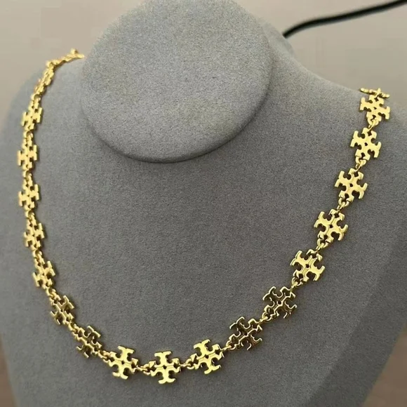 Tory Burch Gold Logo Necklace - Picture 2 of 6